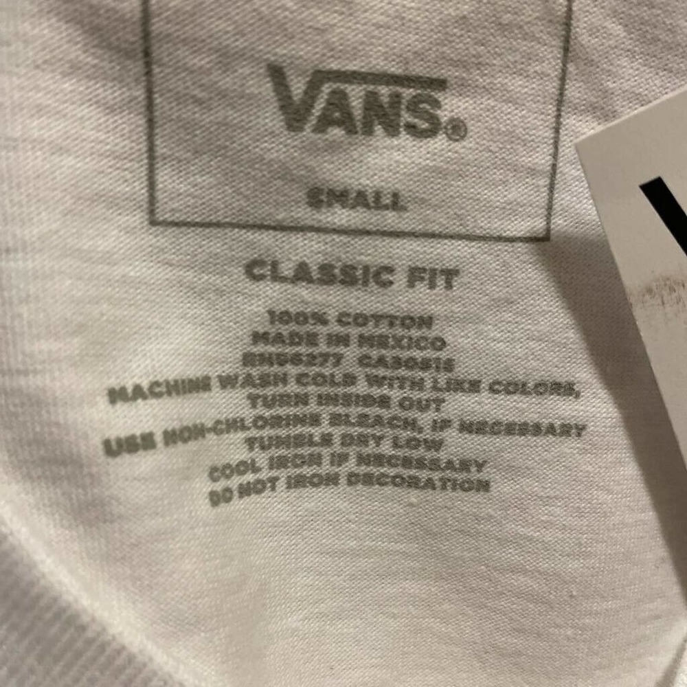 Vans Original Checkerboard Long Sleeve Cotton Sz S - Picture 2 of 9